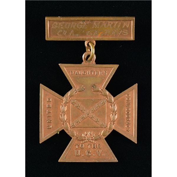 FINE ENGRAVED SOUTHERN CROSS OF HONOR, GEORGE