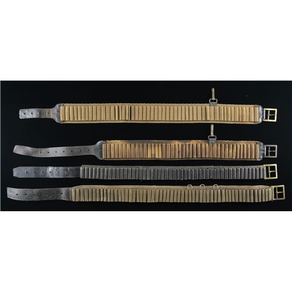 FOUR INDIAN WAR PRAIRIE BELTS.