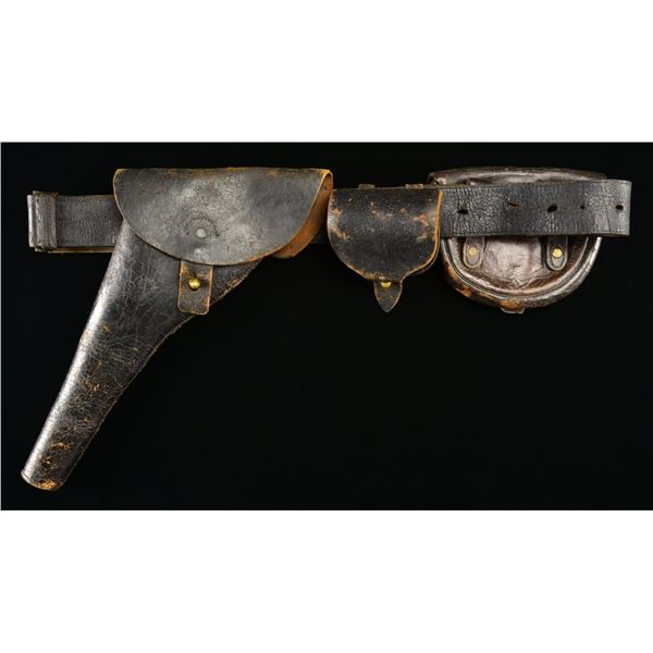 INDIAN WAR BELT, HOLSTER CAP BOX & CARTRIDGE BOX.