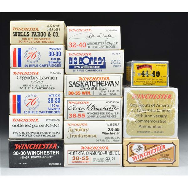 15 BOXES OF WINCHESTER LIMITED EDITION AMMO.