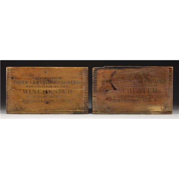 2 WINCHESTER NEW RIVAL 12 GAUGE AMMO CRATES.