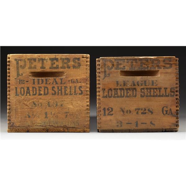 2 CINCINNATI, OHIO PETERS 12 GA. AMMO CRATES.
