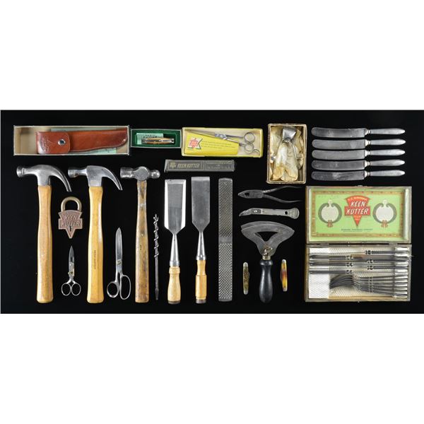 20+ COLLECTIBLE E. C. SIMMONS KEEN KUTTER ITEMS.