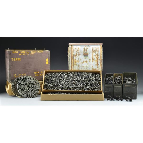 MACHINE GUN LINKS & AMMO BOXES.