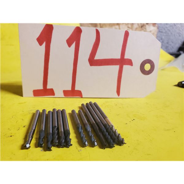 Lot (12) of assorted Carbide End Mill 1/8"