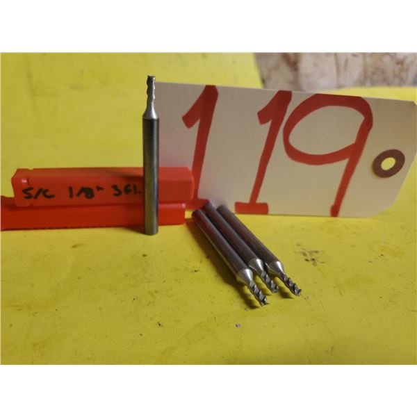 Carbide End Mill 1/8" 3fl. Shank 1/4"
