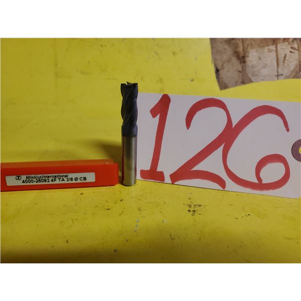 New Minicut Carbide End Mill 3/8" 4fl. Coated