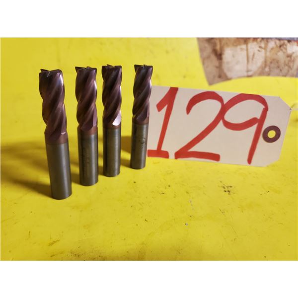 Carbide Radius End Mill 1/2" 4fl.