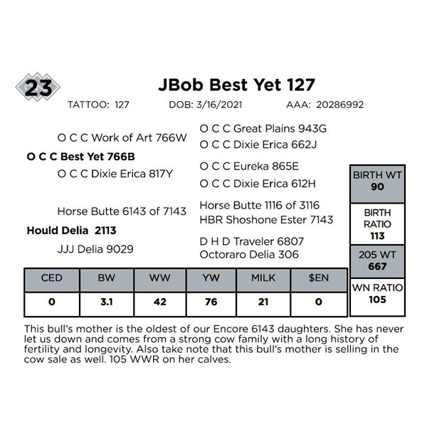 JBob Best Yet 127