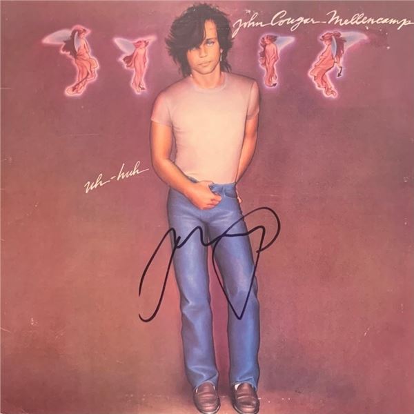 John Cougar Mellencamp Signed  Uh Huh Album Cover