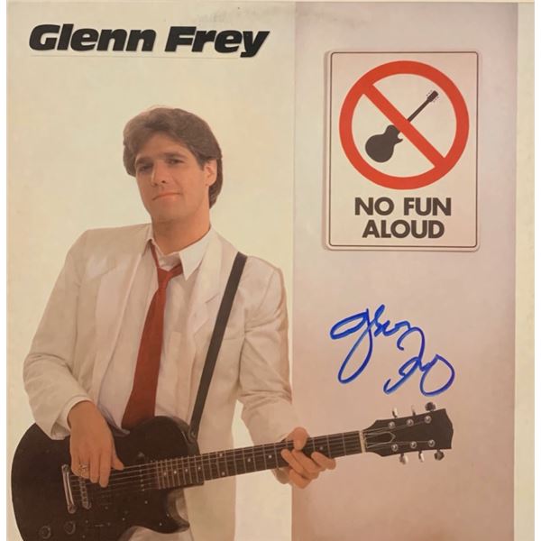 Signed Glen Frey No Fun Aloud Album Cover