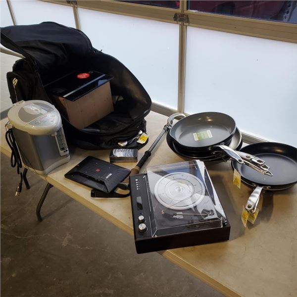 SHERWOOD HOCKEY BAG WITH, FRYING PANS, CUCKOO RICE COOKER, ECHELON DISPLAY - DEFECTIVE STORE RETURNS