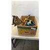 Image 1 : BOX OF TOOLS, HAND SAWS, CIRCULAR SAW