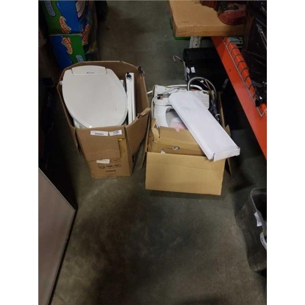 2 BOXES OF DEFECTIVE STORE RETURN TOTO AND BRONDELL BIDET TOILET SEATS