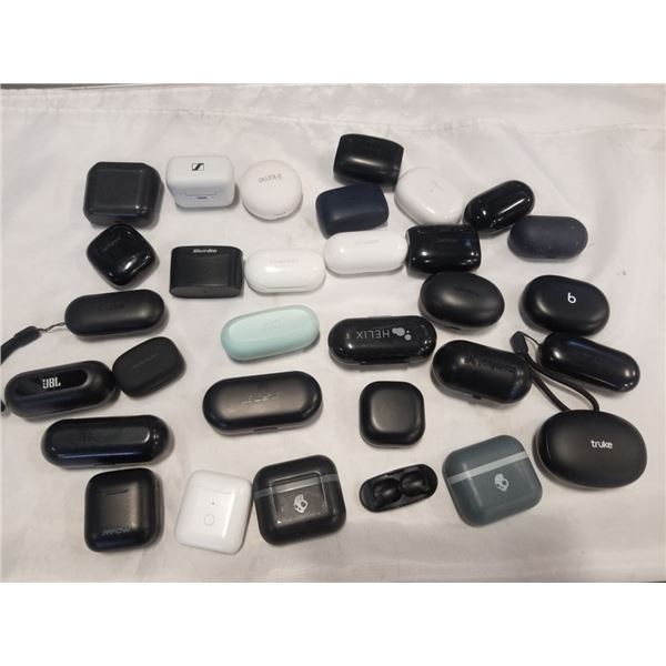 BAG OF LOST PROPERTY EARBUD CASES