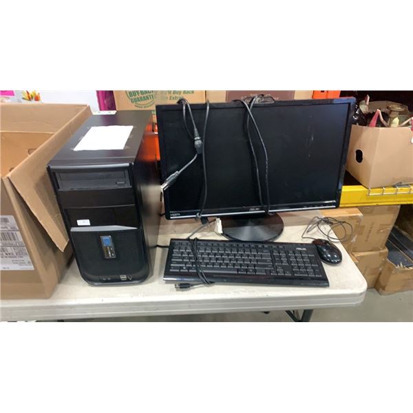 DESKTOP OEM GAMING COMPUTER INTEL I5 WINDOWS 10, 500GB HD, 4GB DDR3 RAM, 24 INCH MONITER, KEYBOARD,