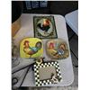 Image 2 : BOX OF PLANT POTS, ROOSTER THEMED DECOR