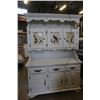 Image 1 : 2 PIECE BUFFET AND HUTCH WITH LEADED GLASS DOORS