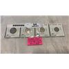Image 1 : 4 WAR-TIME CANADIAN .800 SILVER COINS 1938, 1940, 1943, 1945