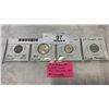 Image 1 : 4 CANADIAN .800 SILVER COINS - 1937, 1947, 1967