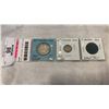 Image 1 : 3 CANADIAN 1919 COINS - 50 CENT, 10 CENT .925 SILVER, AND LARGE CENT