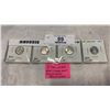 Image 1 : 4 CANADIAN NEAR MINT SILVER DIMES .800 SILVER