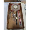 Image 2 : TRAY OF 7 WATCHES, QUARTZ CLOCK AND PICTURE FRAME