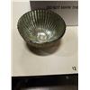 Image 2 : BOX OF DECORATIVE ITEMS, STONE LOOK FIGURE, GLASS BOWLS, CANDLE STAND