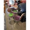 Image 1 : METAL GLASSTOP TABLE W/ 3 CHAIRS