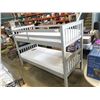 Image 1 : GREY SINGLE OVER SINGLE BUNK BED WITH MATTRESSES