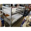 Image 2 : GREY SINGLE OVER SINGLE BUNK BED WITH MATTRESSES