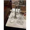 Image 2 : CAST IRON CANDLE HOLDER, TOWEL HOLDER, DECANTER