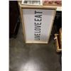 Image 2 : LEADED GLASS WINDOW WITH INSPIRATIONAL SIGNS AND HOME DECOR