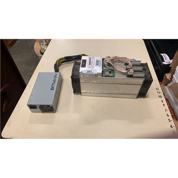 AntMiner S9 ~13.5TH/s @ 0.098W/GH 16nm ASIC Bitcoin Miner with apw3 Power Supply, working