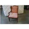 Image 1 : VINTAGE WOOD FRAMED WINGBACK ARMCHAIR