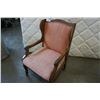 Image 2 : VINTAGE WOOD FRAMED WINGBACK ARMCHAIR