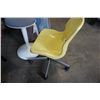 Image 2 : WHITE GREY GAS LIFT STOOL AND YELLOW ROLLING CHAIR