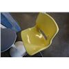 Image 3 : WHITE GREY GAS LIFT STOOL AND YELLOW ROLLING CHAIR