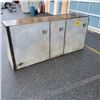 Image 1 : 87" WALL HEAVY DUTY METAL 3 DOOR CABINET 22"Dx40"T WITH SINK APPROX 250LBS