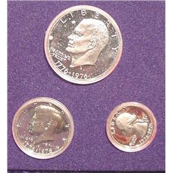 1976 S Silver U.S. Three Piece Proof Set