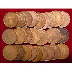 (25) Old Japanese Bronze or Copper Coins