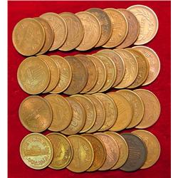 (37) Old Japanese Bronze or Copper Coins