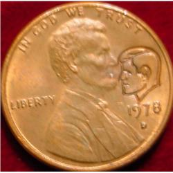 1978 D Lincoln Cent Countedstamped