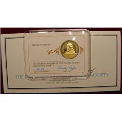 1974 Franklin Mint 24K Gold-plated Sterling