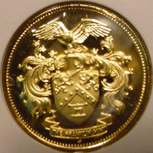 1974 Franklin Mint 24K Goldplated Sterling