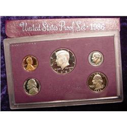 1986 S U.S. Proof Set. Original as issued.