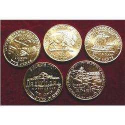 (5) Piece Set 24K Gold-plated Commemor 