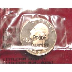 1983 S Proof Washington Quarter in Little