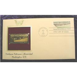 22K Gold "Vietnam Veterans" FDC 1984