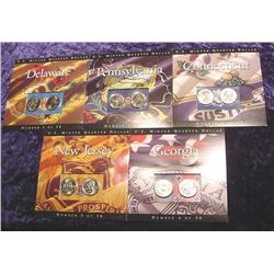 No. 1-5 U.S. State Quarter Sets in holders